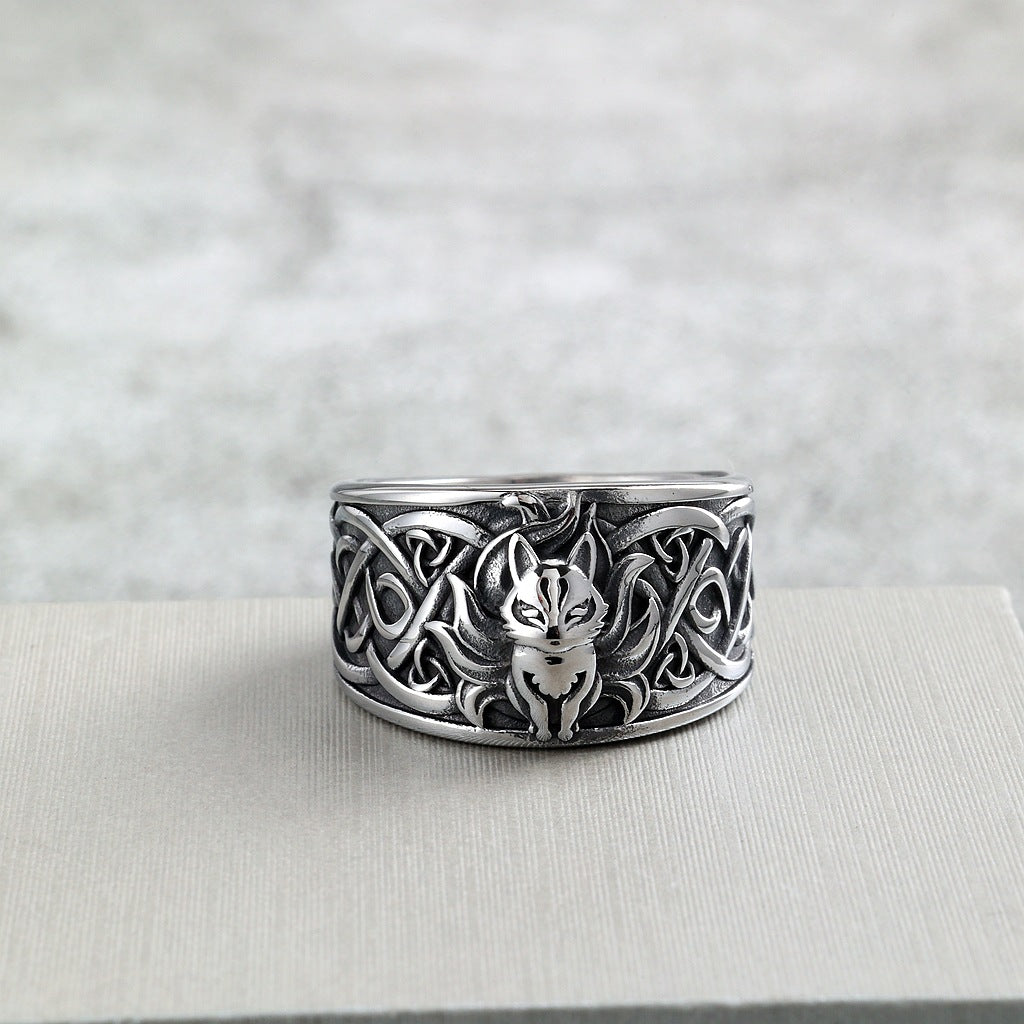 Vintage Viking Stainless Steel Men's Ring