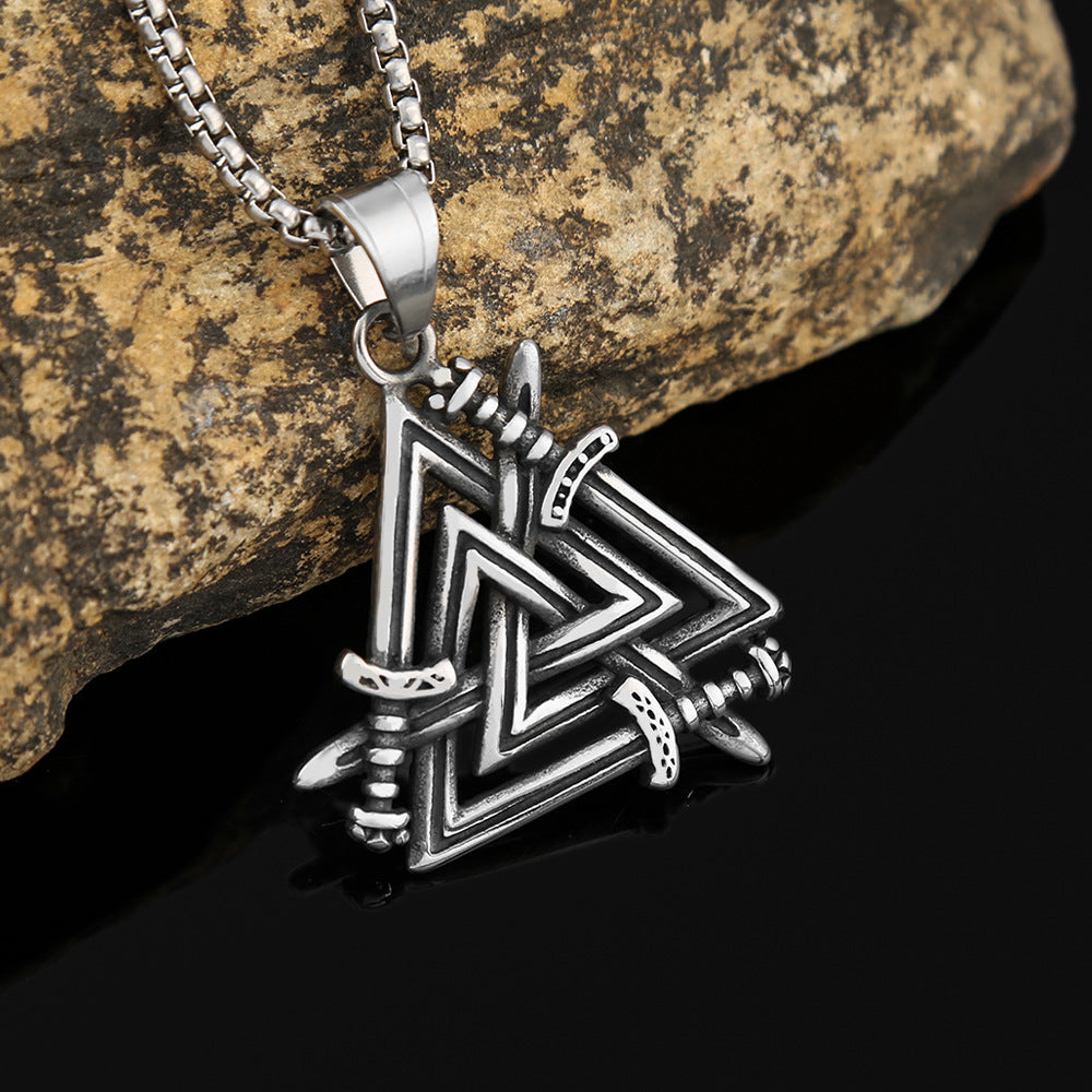 Foreign Trade New European Titanium Steel Pendant Necklace