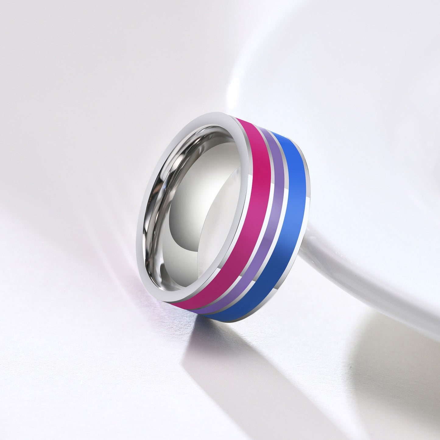 Colorful Titanium Steel Bunting Rings For Men Planderful