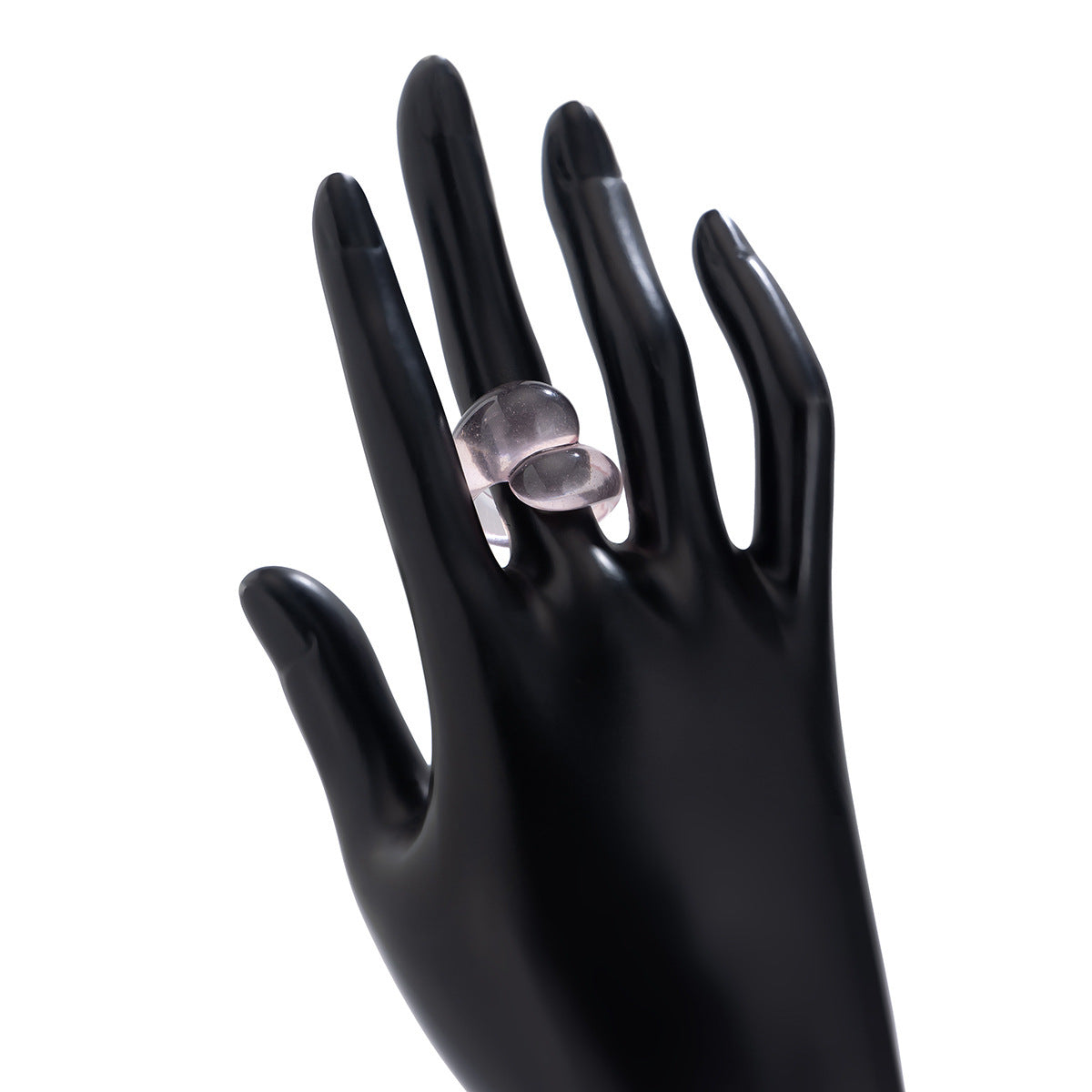 Planderful Water Drop Hug Ring Vienna Verve Transparent Geometric Statement Ring For Women