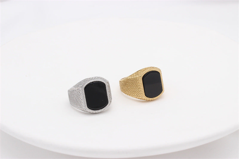 Titanium Steel Ring Unisex Protection Motif For Men And Women By Planderful Everyday Genie