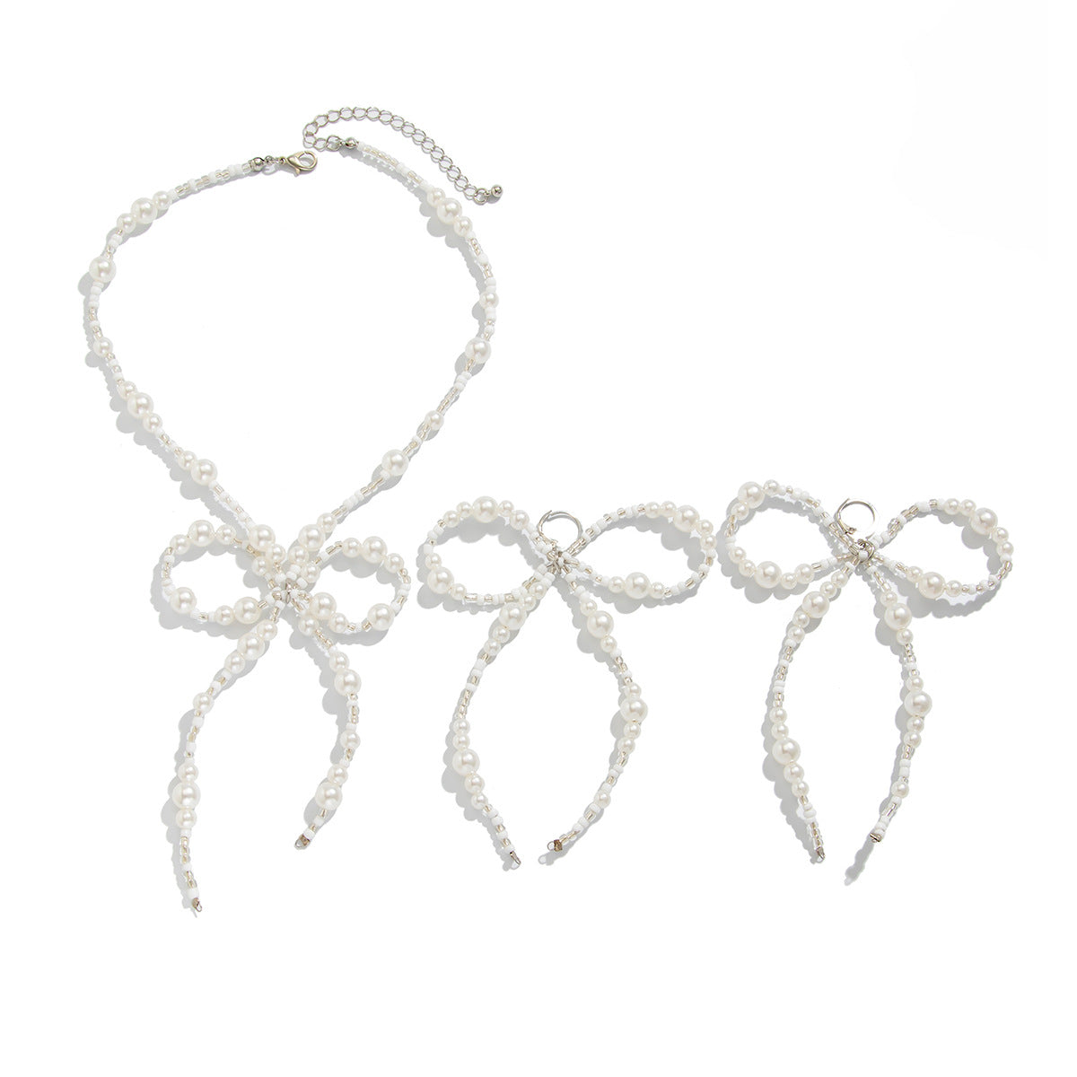 Planderful Vienna Verve Jewelry Set – Elegant Pearl and Bow Design