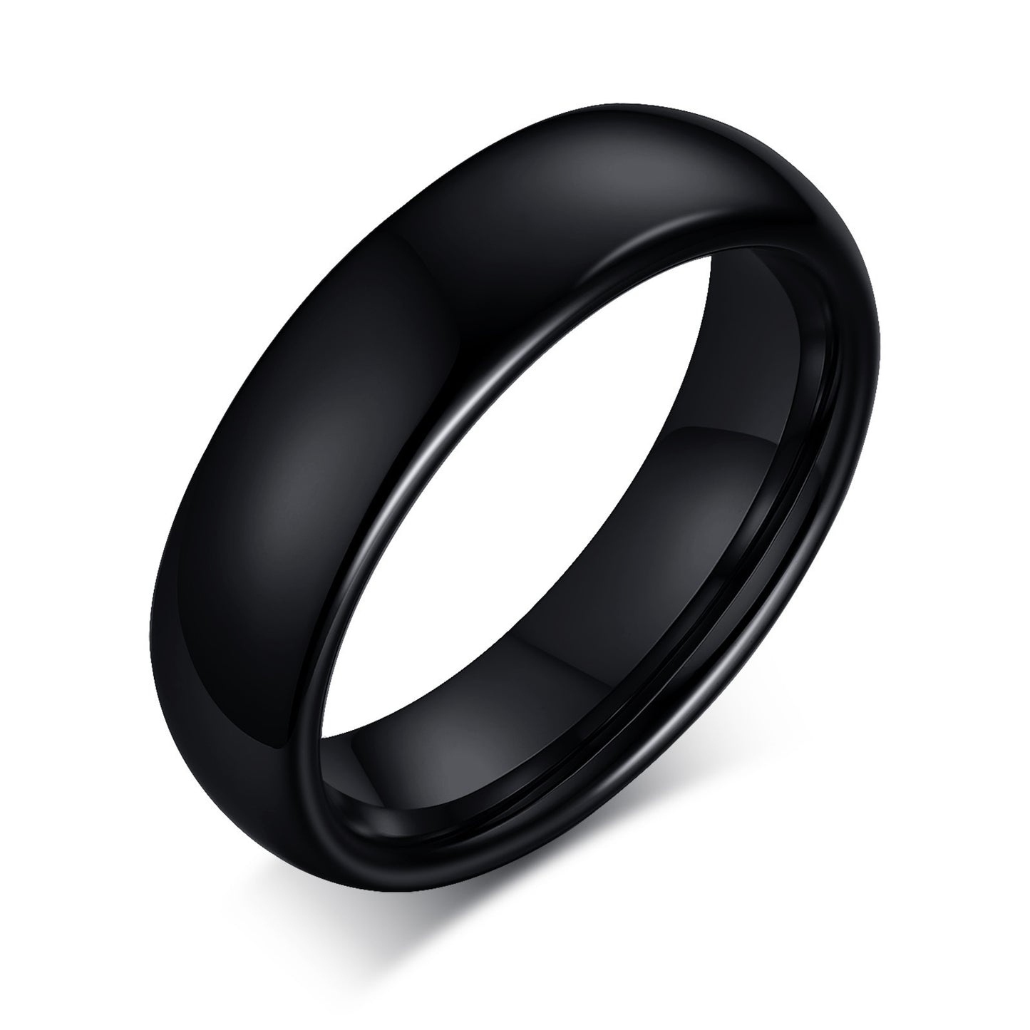 Tungsten Steel Bare Ring 6MM Black Men's Jewelry Accessories