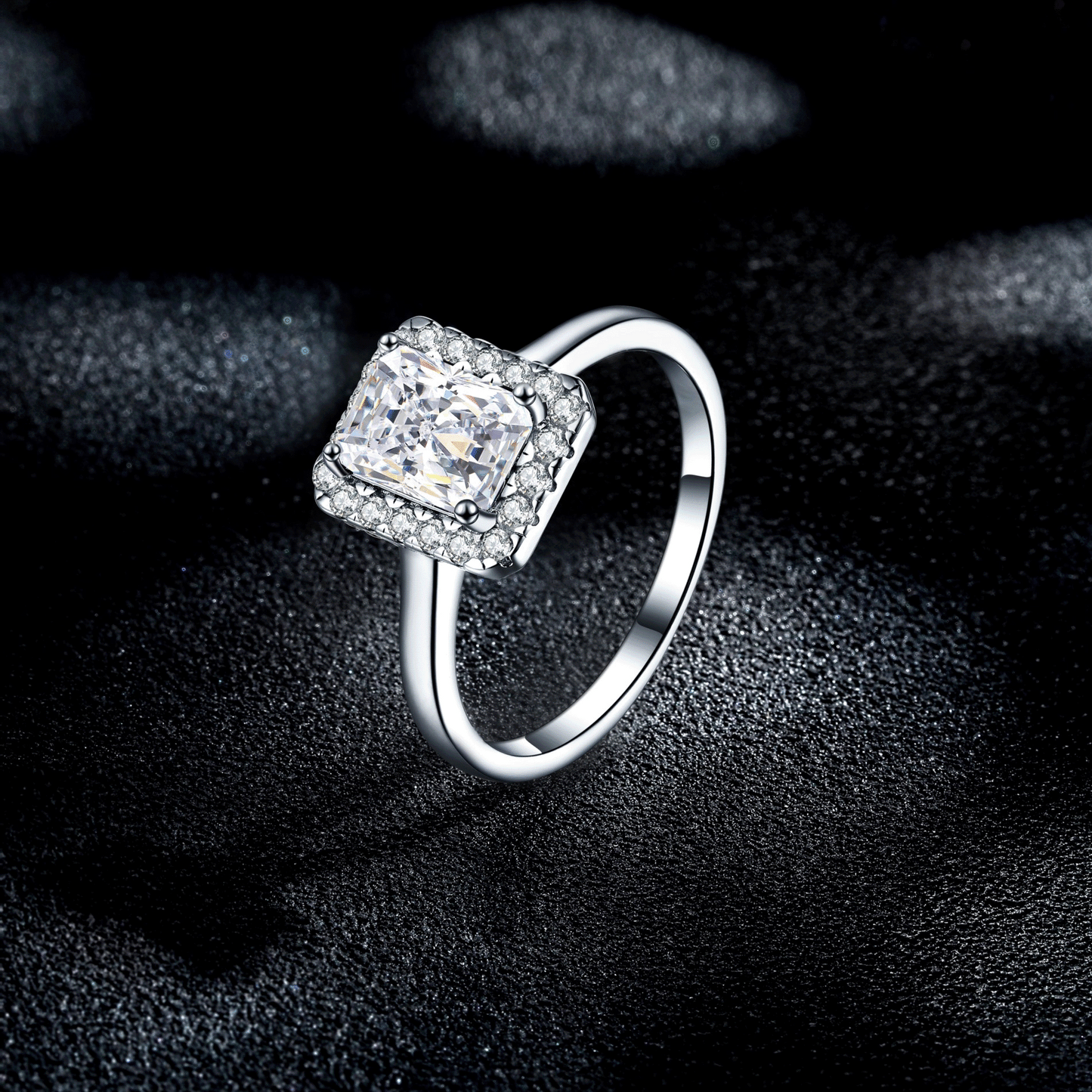 European and American S925 Sterling Silver Zircon Ring