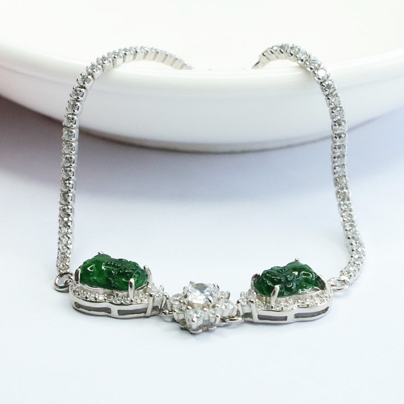Jadeite Pixiu Bracelet