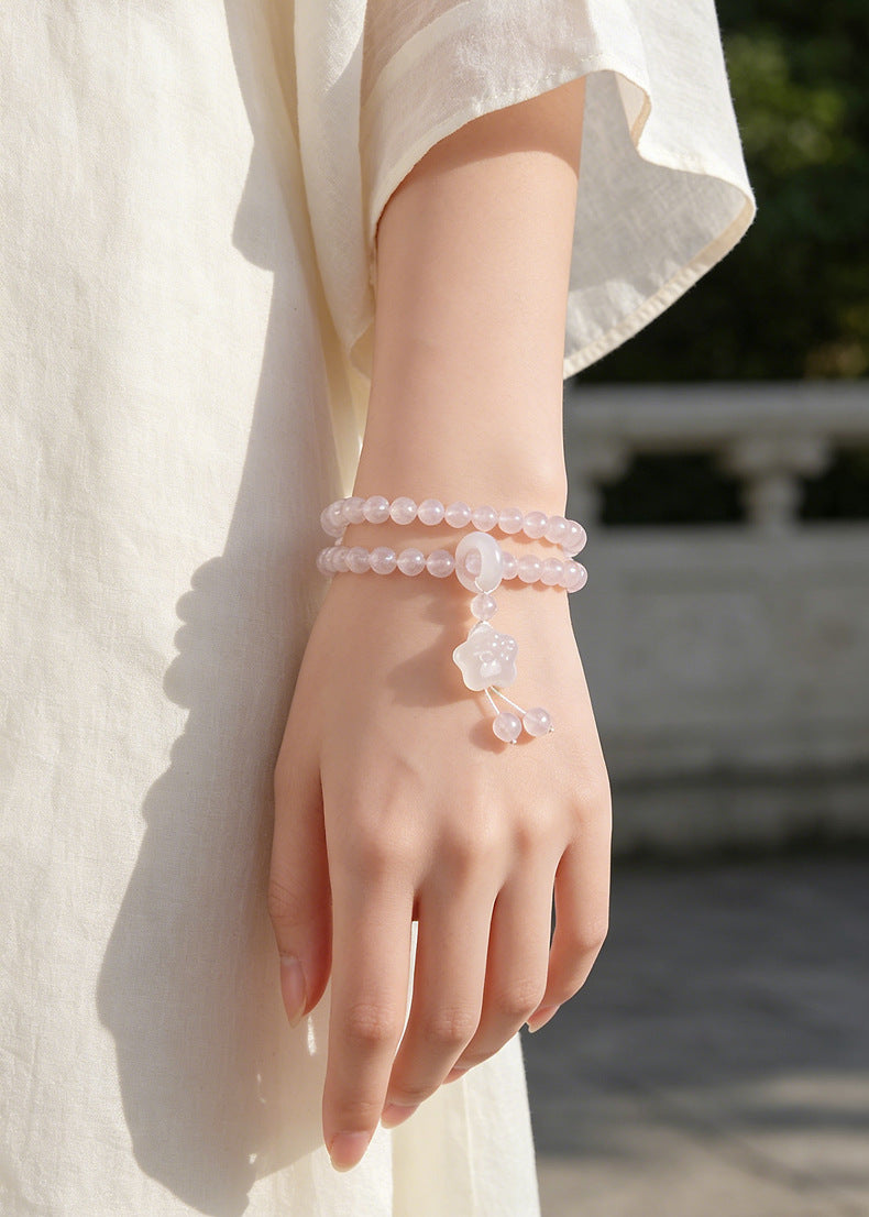 Amethyst Rose Quartz Agate Bracelet
