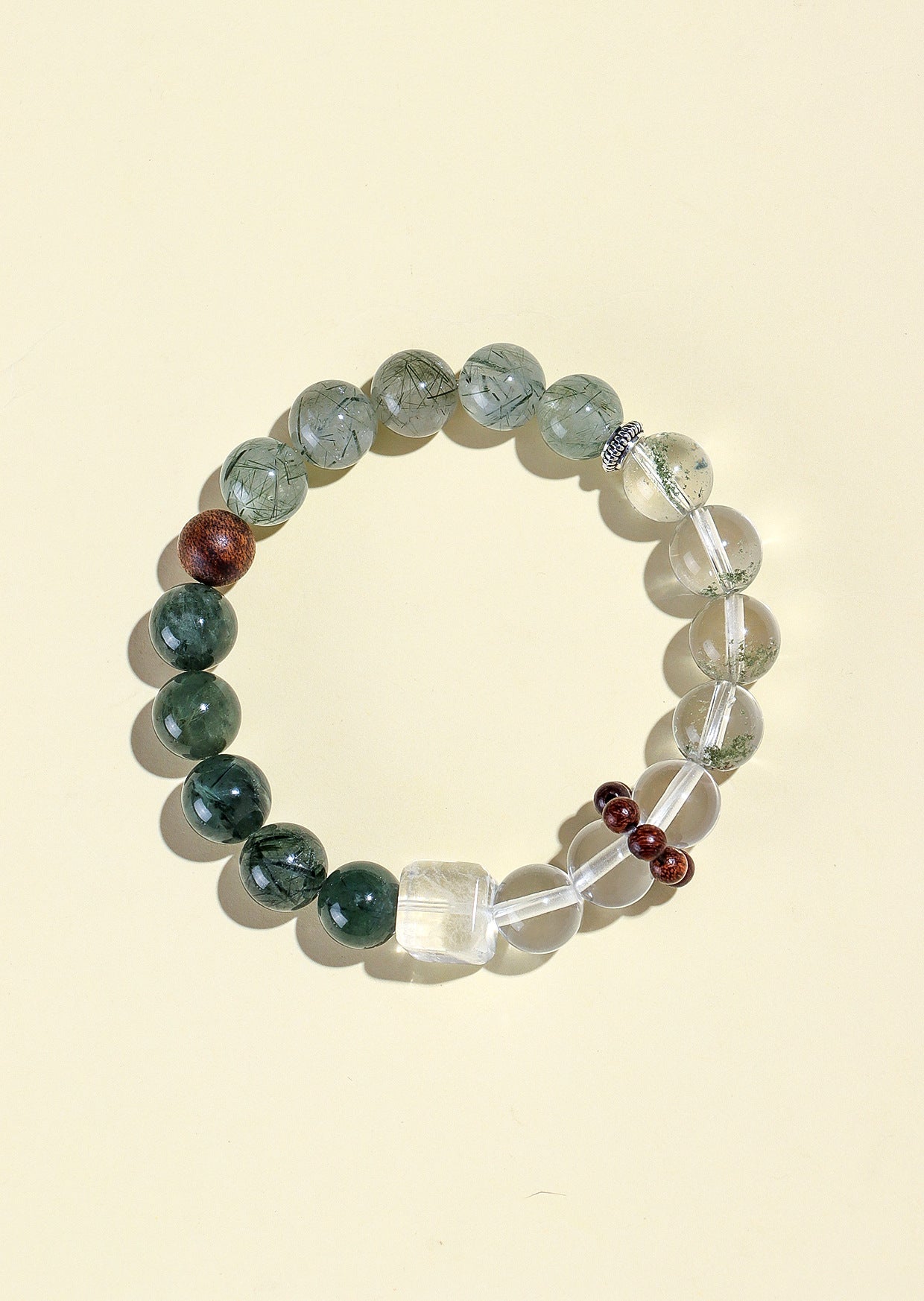 Planderful Fortune's Favor Bracelet – Natural Green Crystal Beads