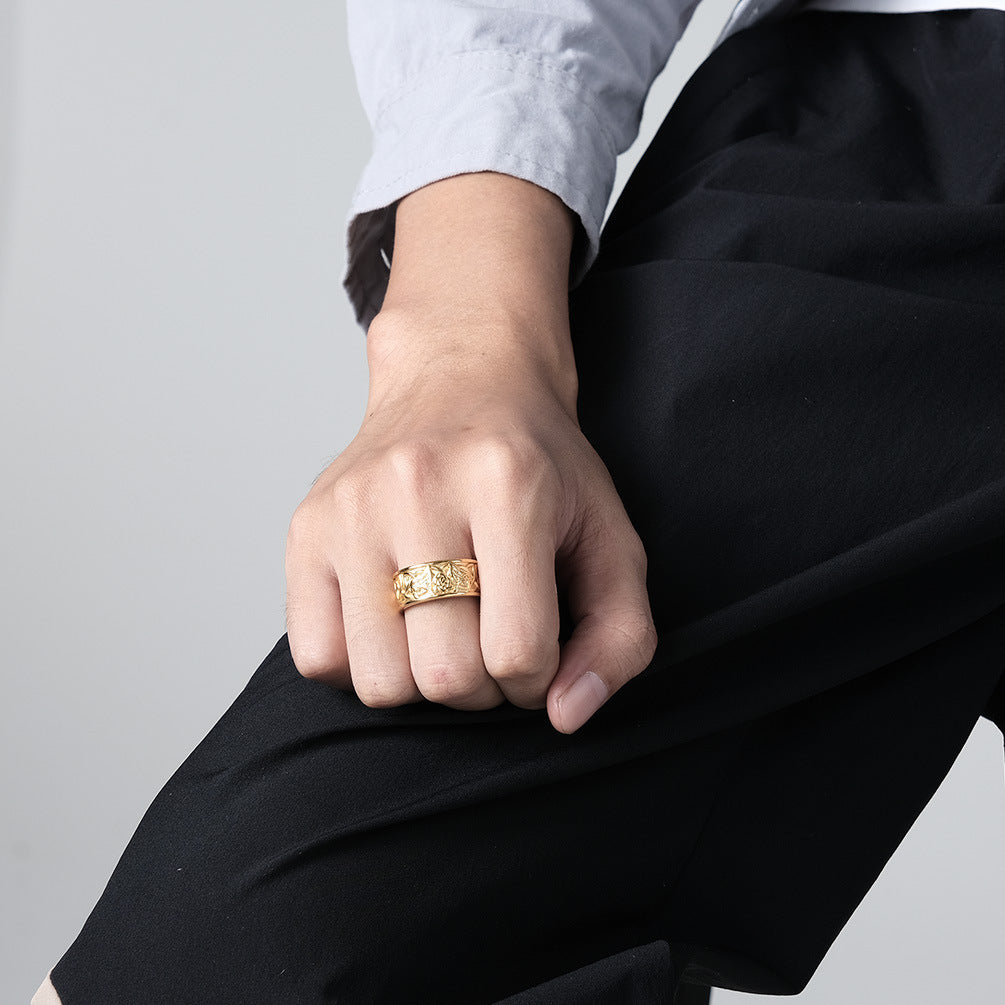 Amazon Nordic Viking Celtic Wolf Men's Stainless Steel Ring