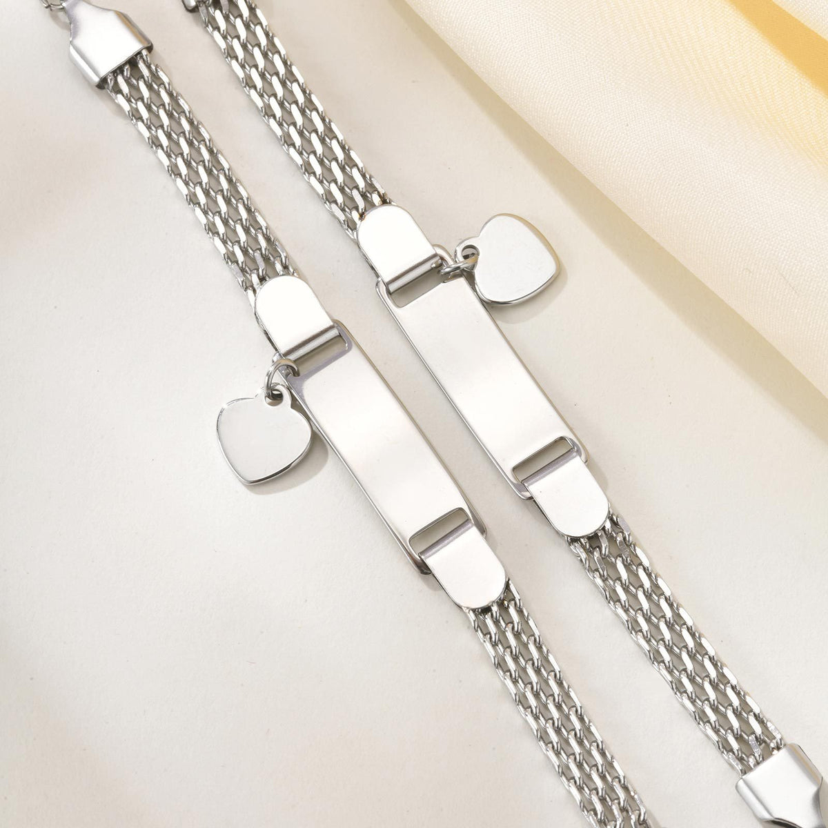 And Personalized Curved Brand Stainless Steel Bracelet Unisex