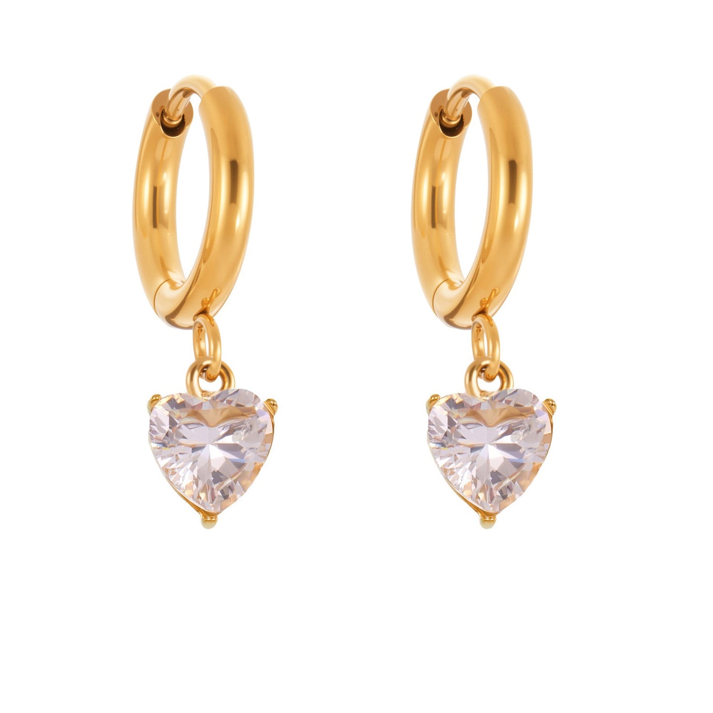 Planderful Zircon Earrings Exquisite Gold Plated For Women