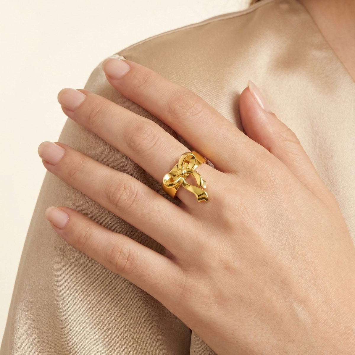 Stainless Steel Open Adjustable Design Sweet Dress Up Ring