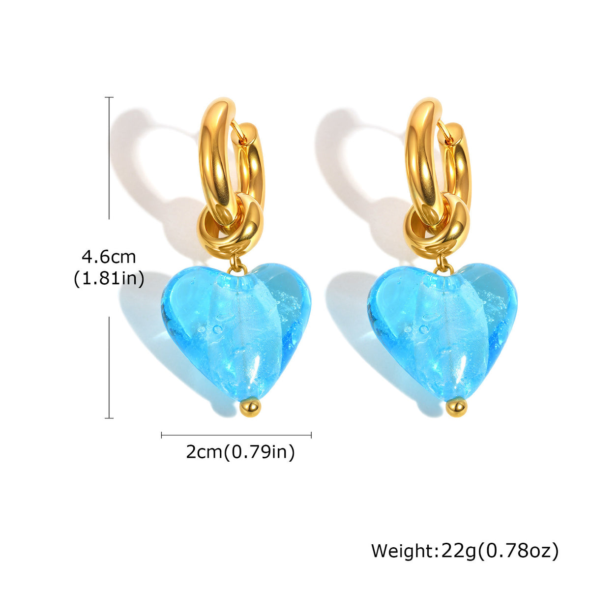 Stainless Steel Heart Earrings