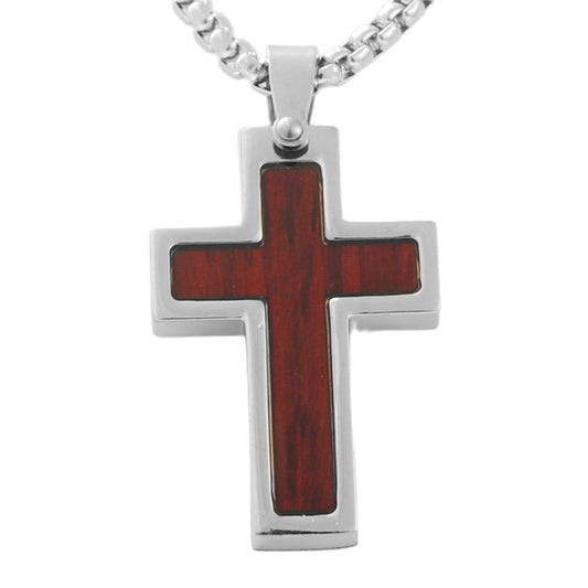 Personalized Retro Titanium Steel Cross Pendant Necklace for Men - Trendy Everyday Accessory