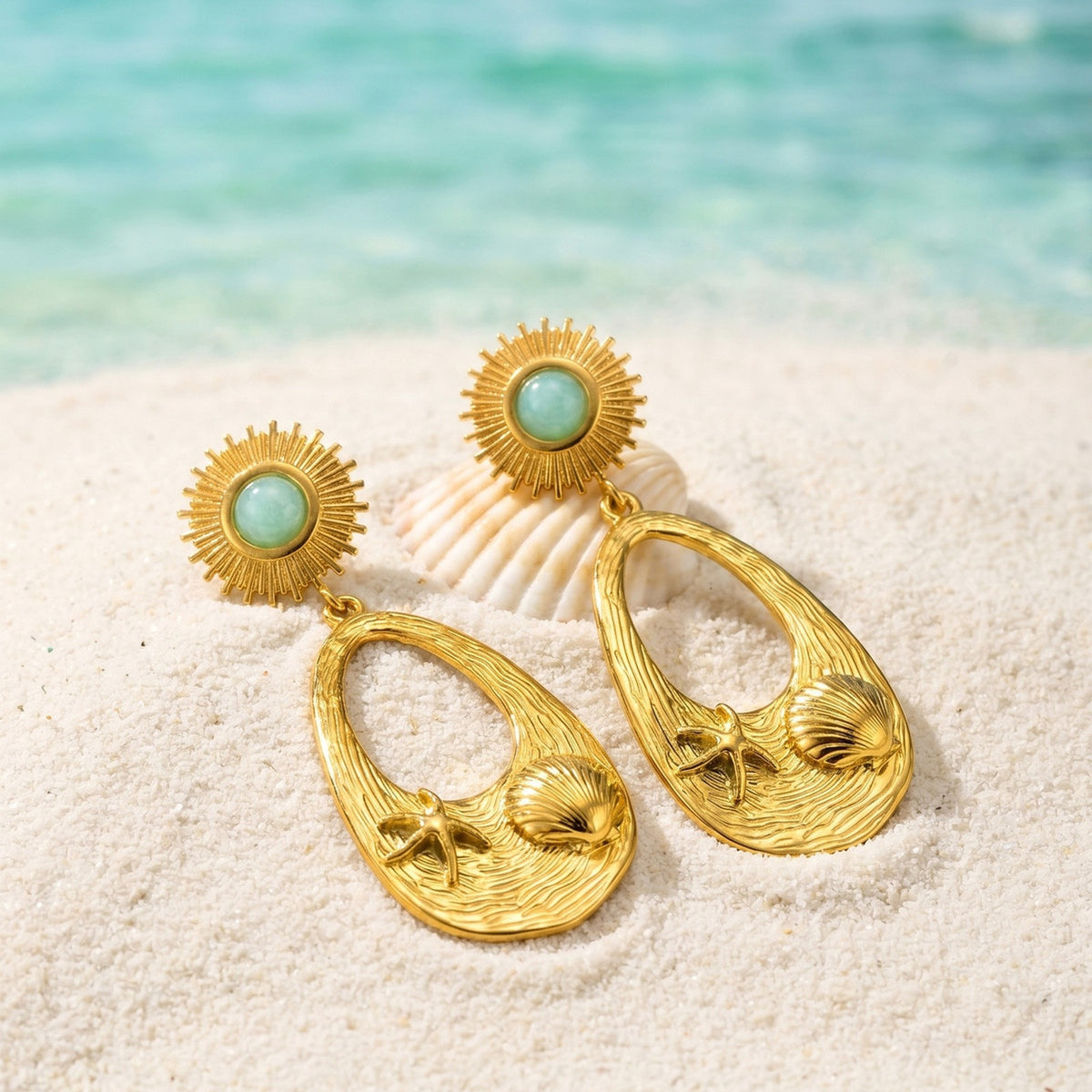 Stainless Steel Floral Earrings