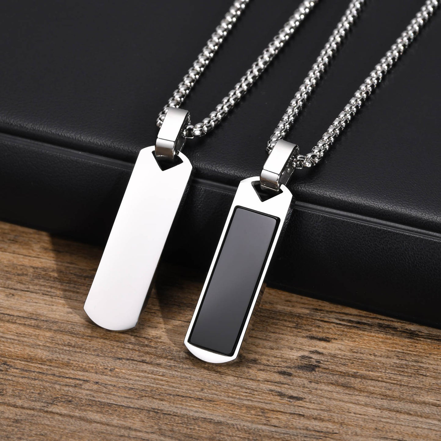 Men's Fashion Stainless Steel Lapis Lazuli Pendant for Men