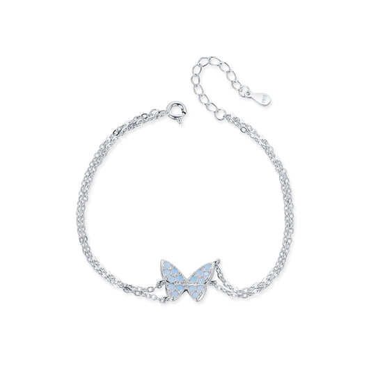 Planderful Everyday Genie Bracelet – Elegant Sterling Silver Butterfly Design