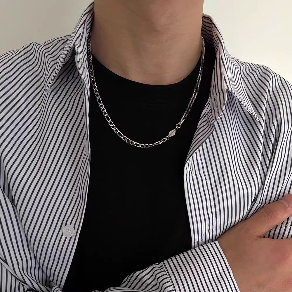 Planderful Jewelry Rhombus Necklace Steel