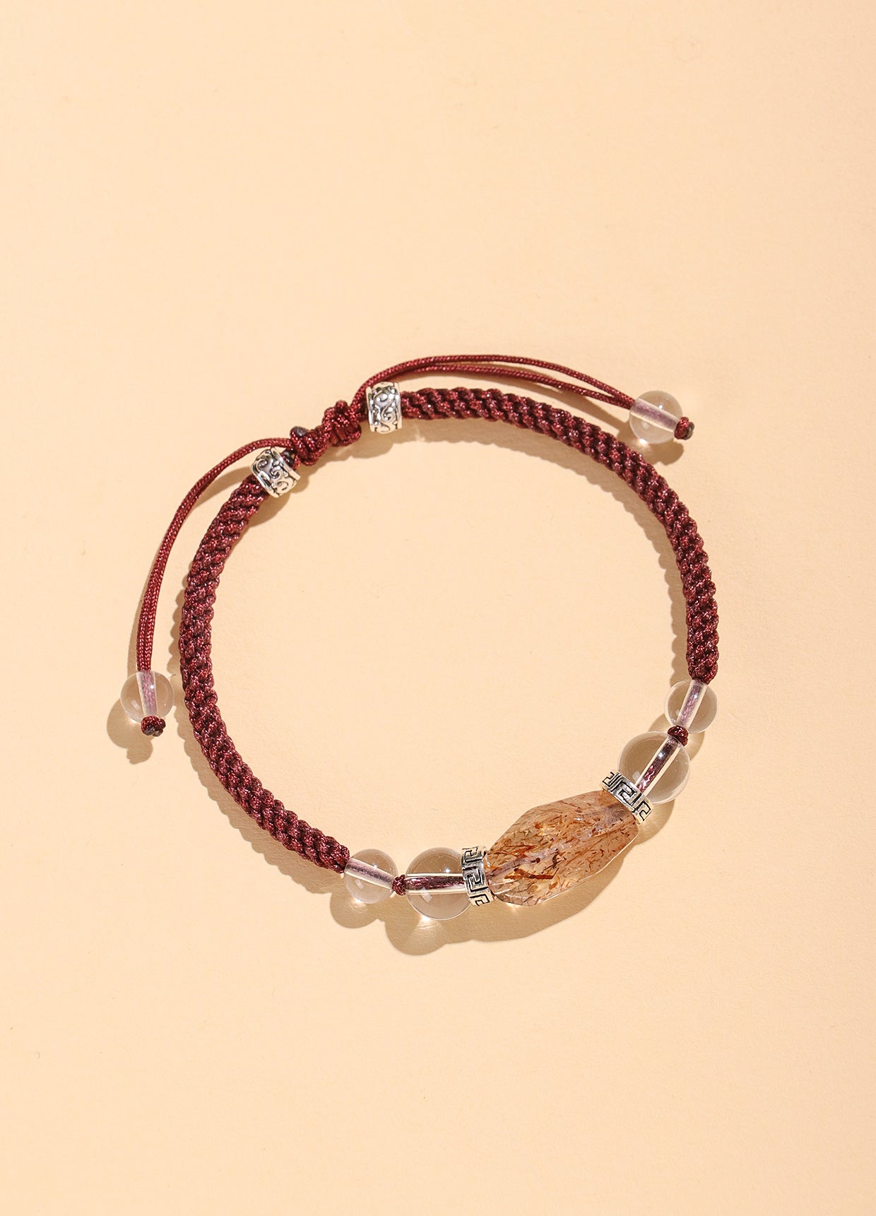 Planderful Fortune's Favor Bracelet – Elegant Hand-Woven Design with Crystals