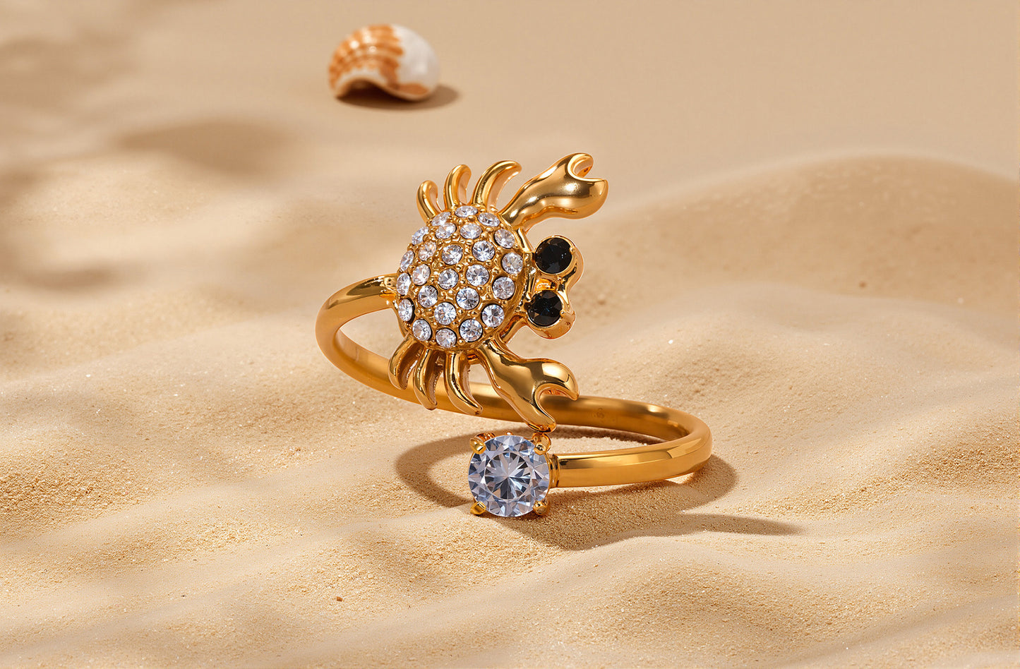 Planderful Everyday Genie Elegant Stainless Zircon Ring 7