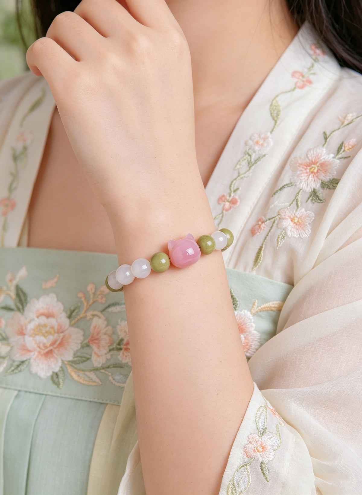 Agate Cat Bracelet