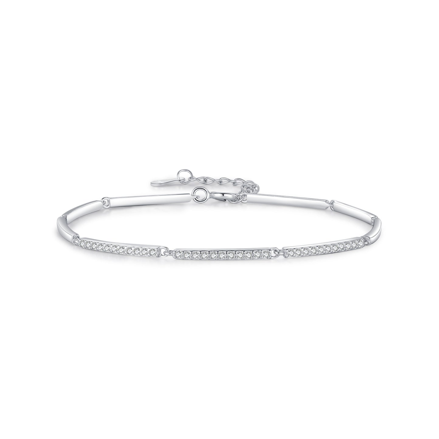 Planderful Everyday Genie Bracelet – Elegant Sterling Silver with Zircon Accents