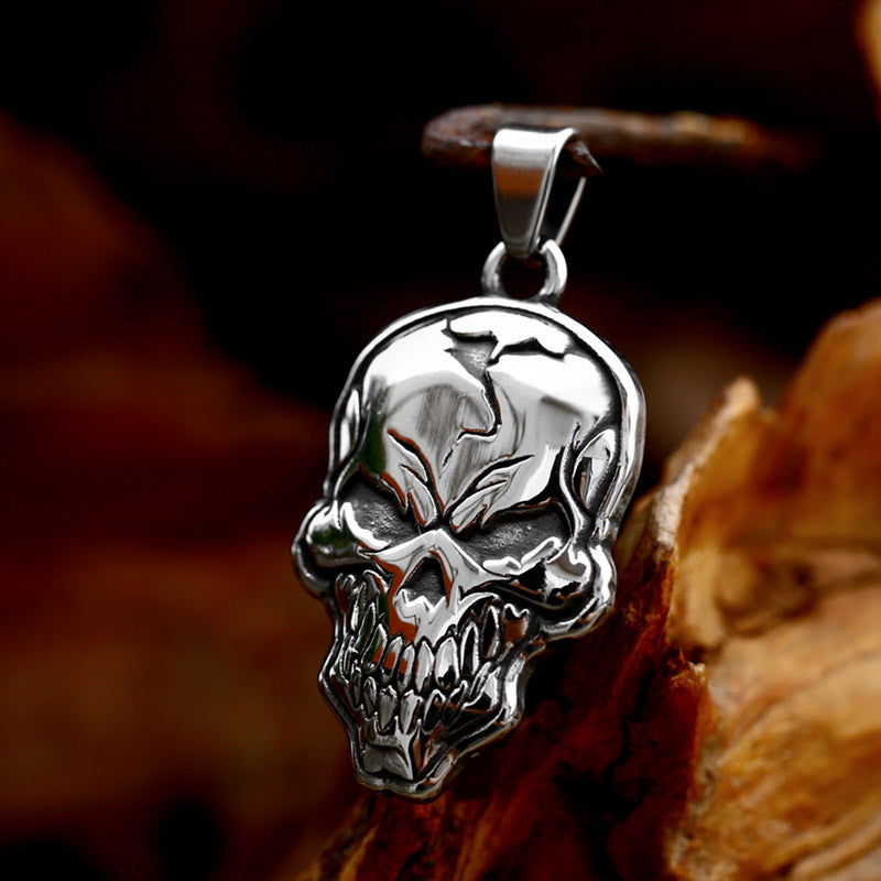 Titanium Steel Skull Hip-Hop Pendant for Men - Dominant Ghost Head Jewelry Wholesale