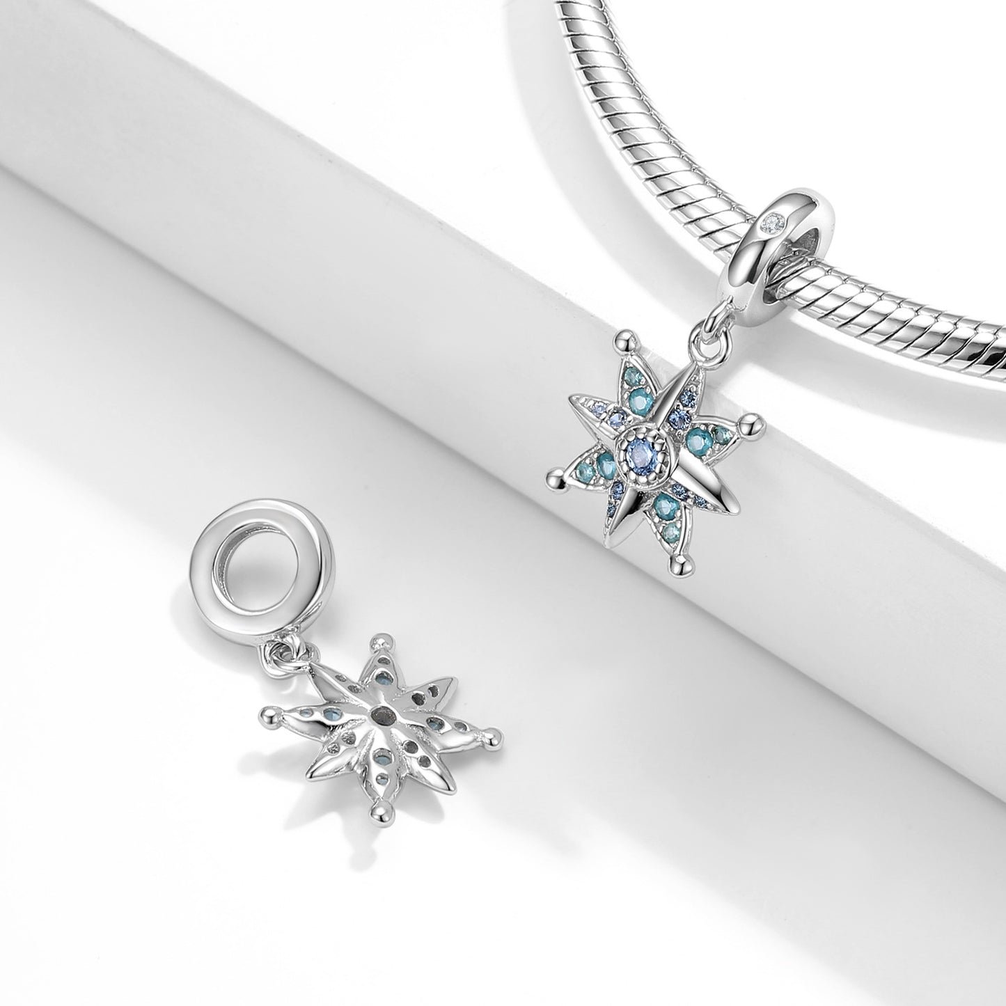 Planderful Everyday Genie – Original Design Shining Octagram S925 Sterling Silver Bracelet Necklace Pendant European and American Fashion Jewelry