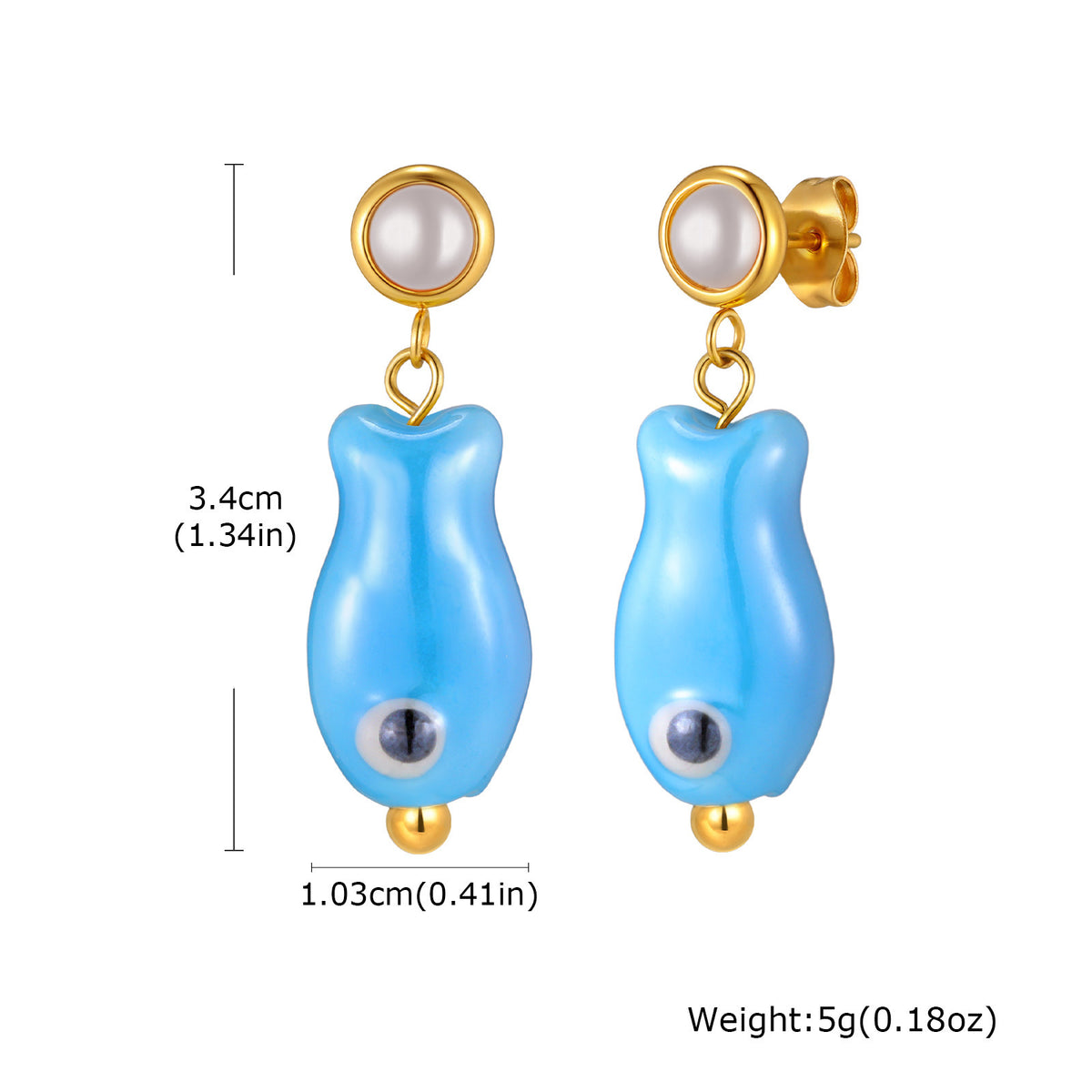 Stainless Steel Pearl Earrings