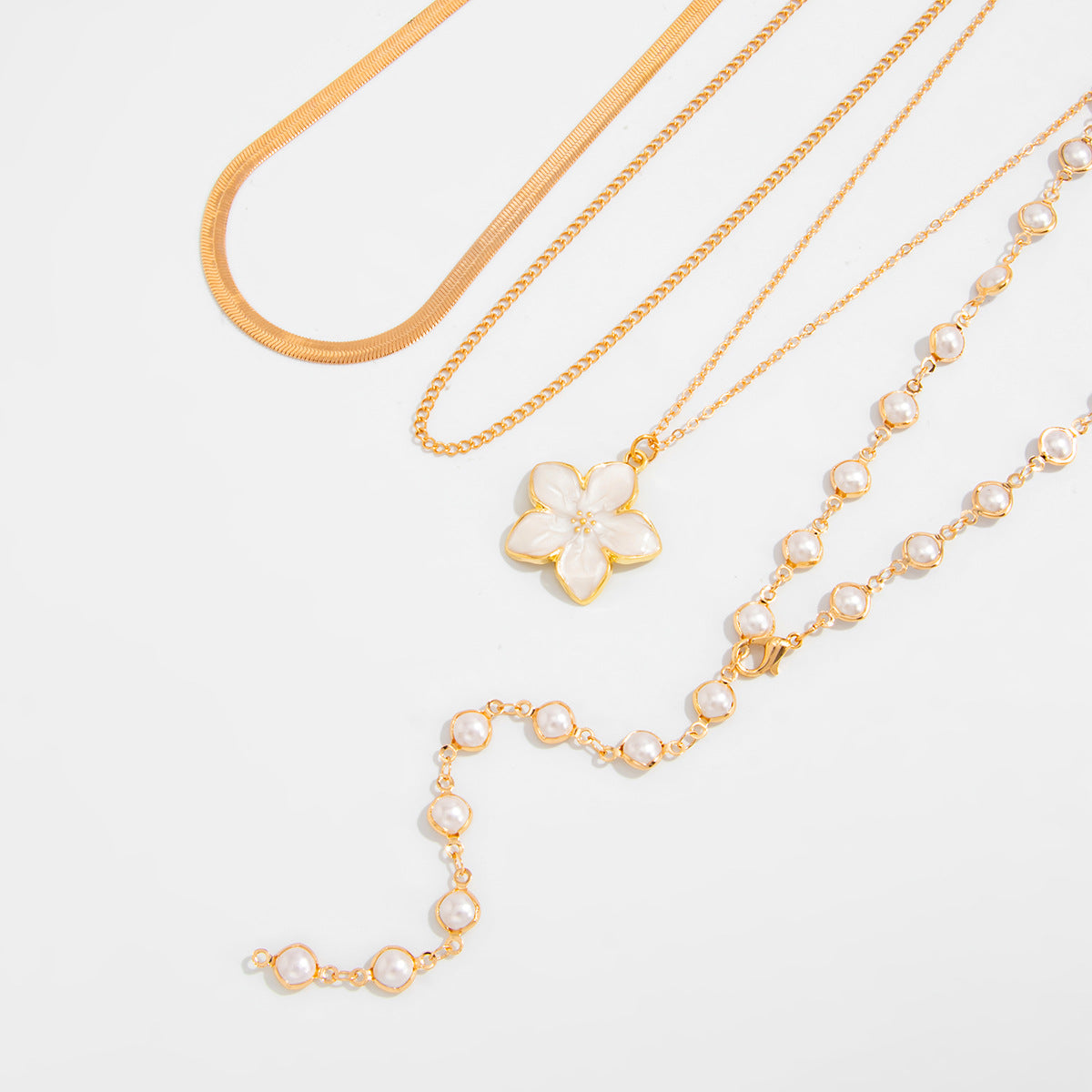 Light Luxury Oil Drip Flower Collarbone Holiday Y-Shaped Colored Zircon Fringed Necklace