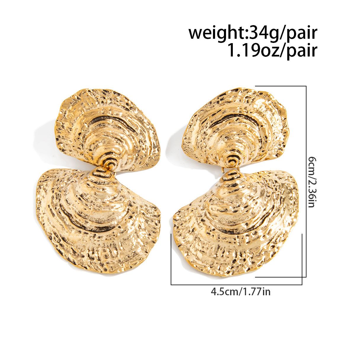 Planderful Metal Wind Flower Stud Earrings Vienna Verve For Women Geometric Turquoise Coral Imitation Statement