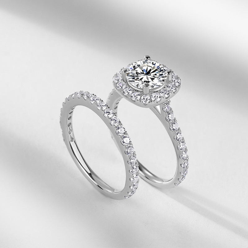 Planderful Moissanite Sterling Silver Ring – Elegant High-End Jewelry