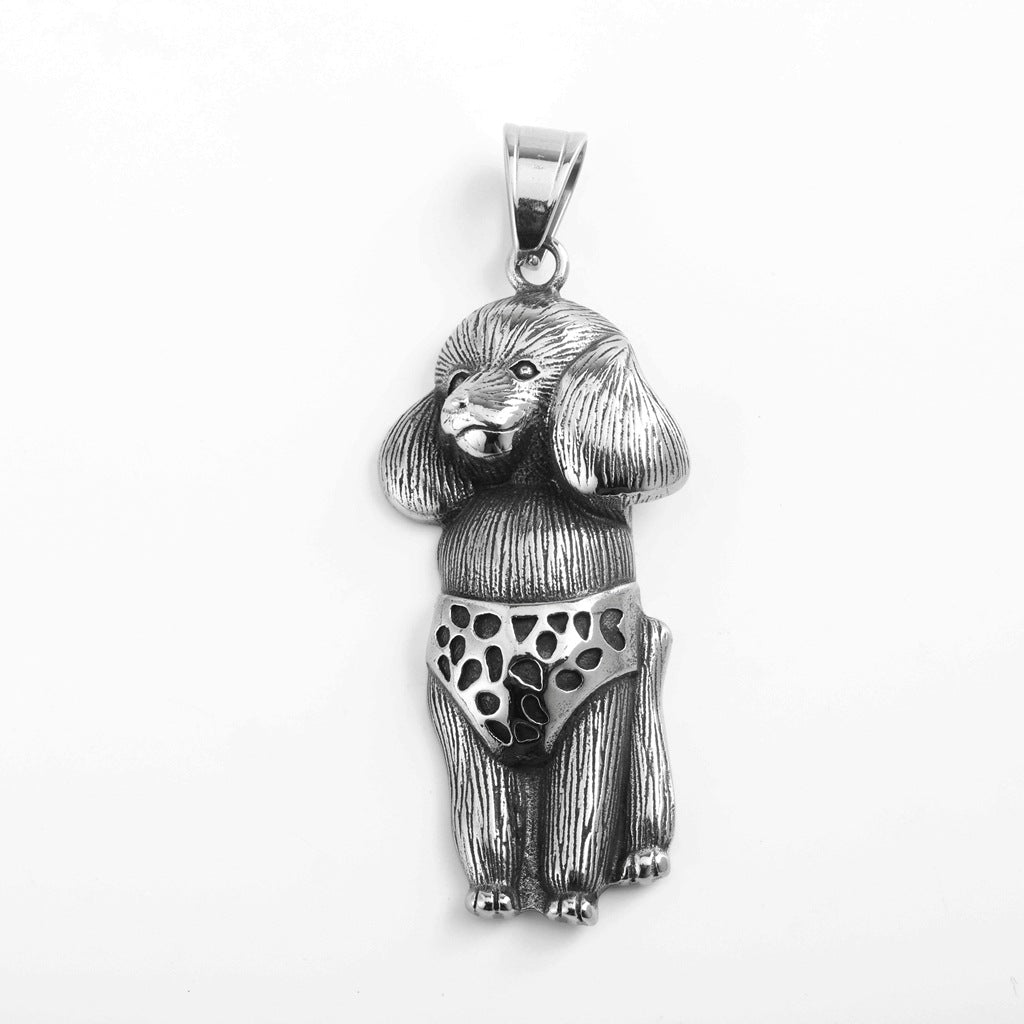 Vintage Stainless Steel Pendant Necklace