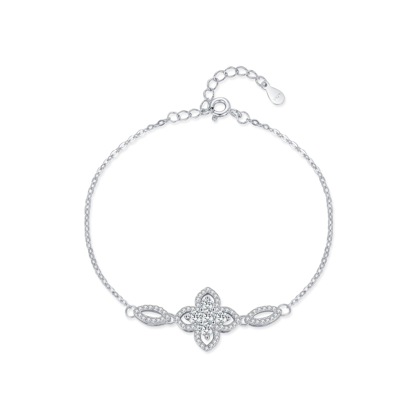 Planderful Everyday Genie Bracelet – Elegant Sterling Silver Flower Design