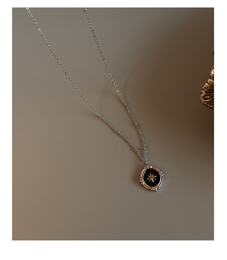 Golden Starry French Court Necklace - Premium Titanium Steel, Fade-Resistant Clavicle Chain