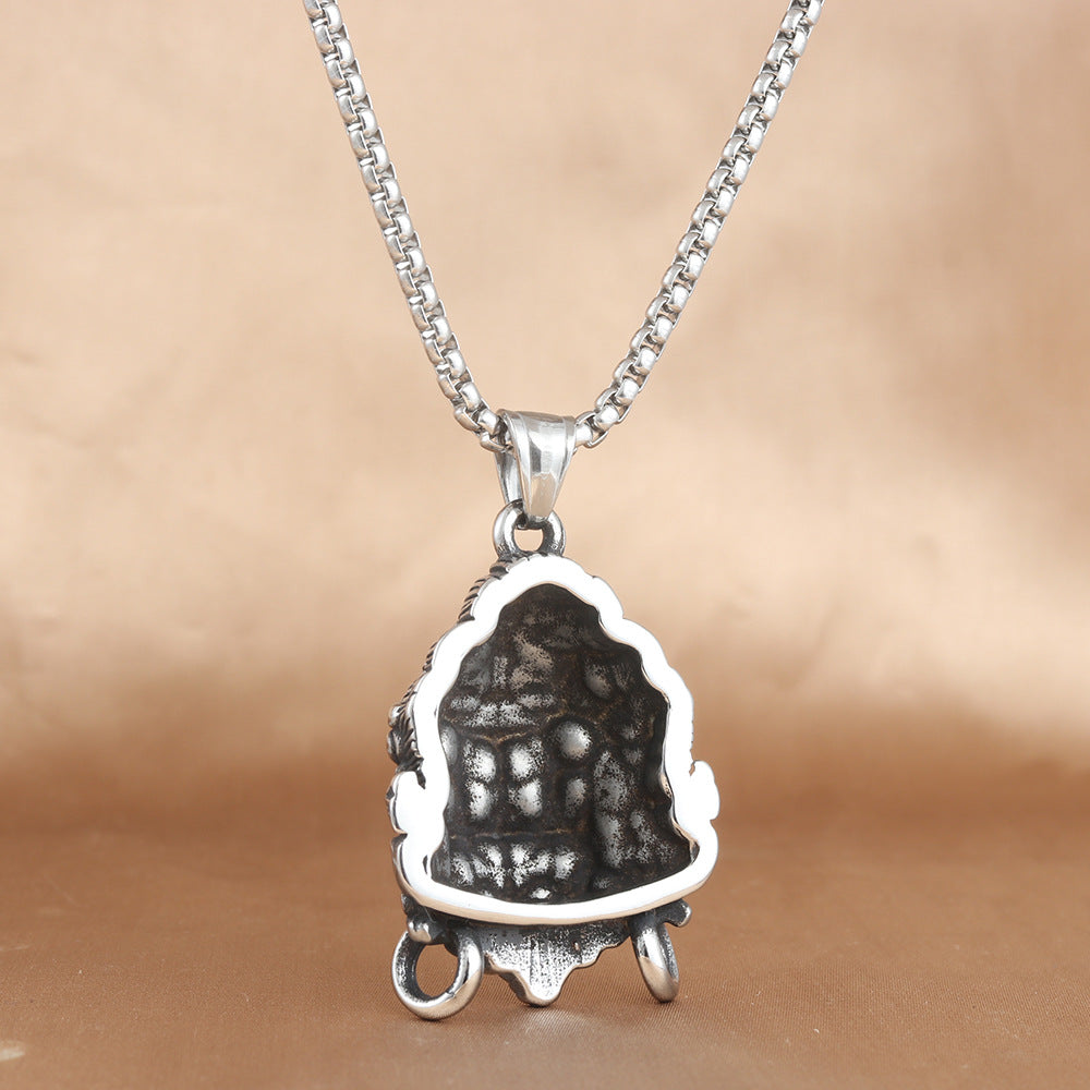 European And American Stainless Steel Lion Pendant Necklace