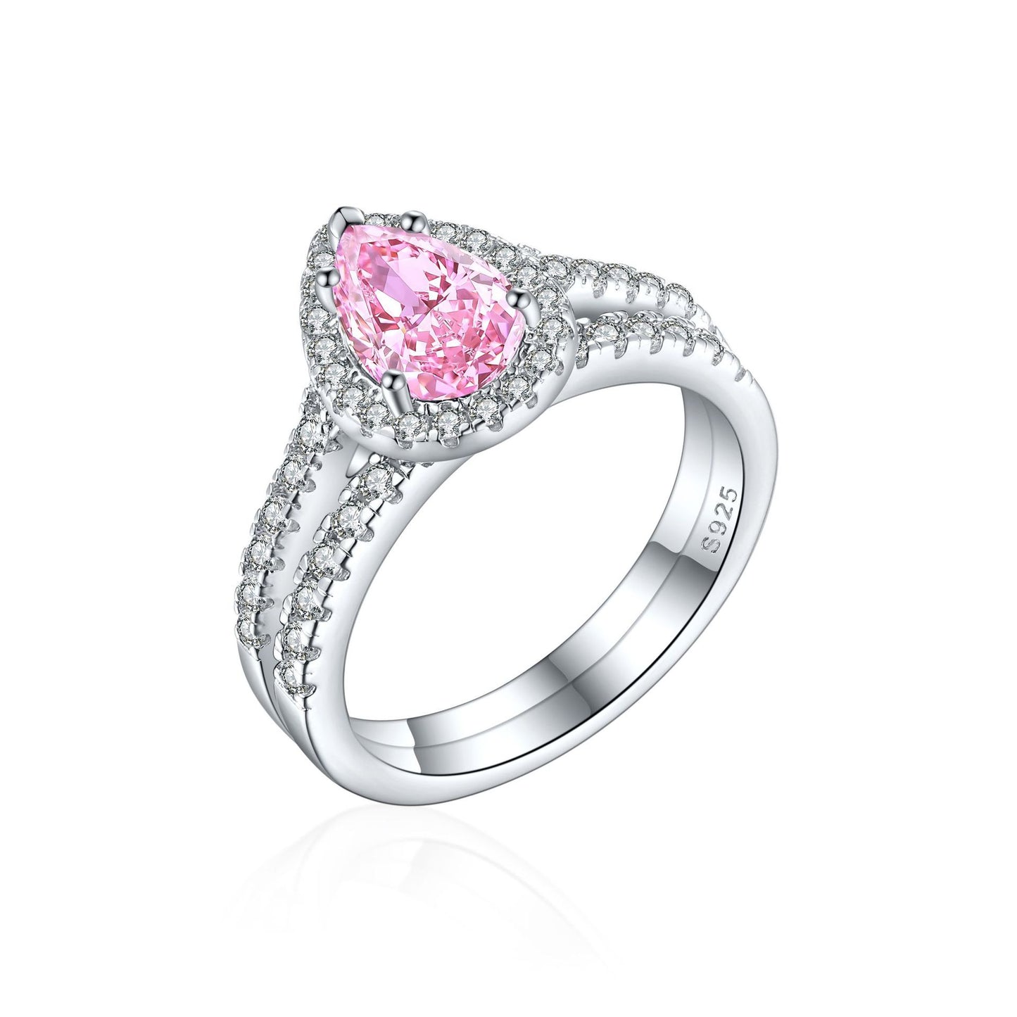 Sterling Silver 1.5ct Ice Flower Cut Colored Treasure Ring