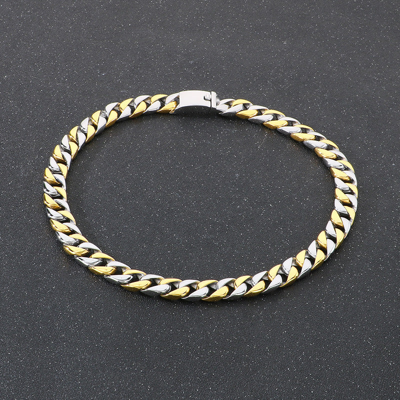 Planderful Cuban Chain Necklace 15mm Stainless Steel Men