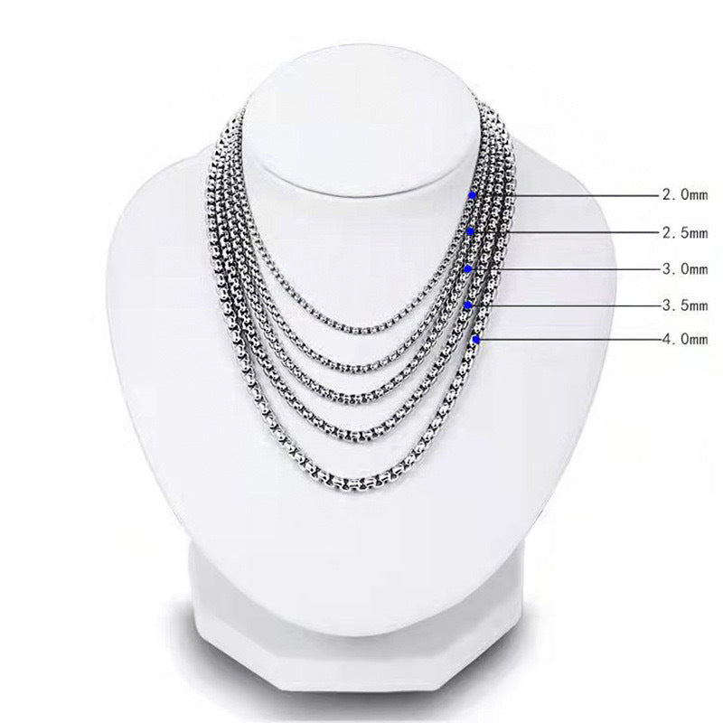 Planderful Jewelry Stainless Steel Pearl Chain Necklace