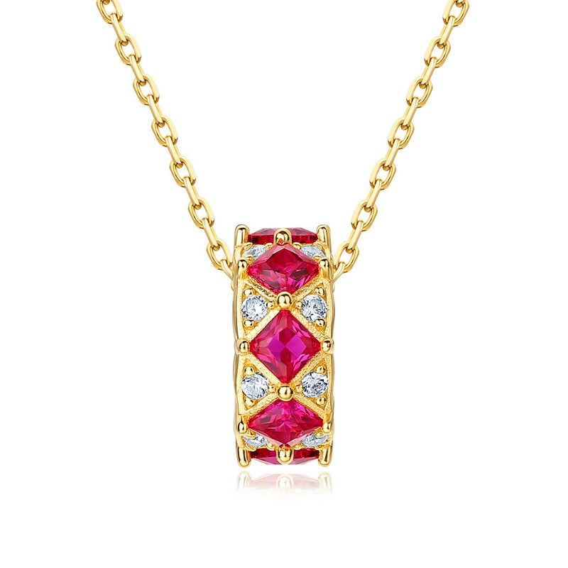 S925 Sterling Silver Gold-Plated Pendant Necklace