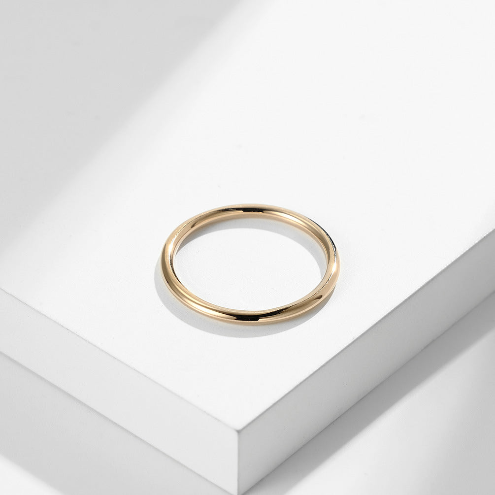 Minimalist Stainless Steel Round Wire Ring Unisex