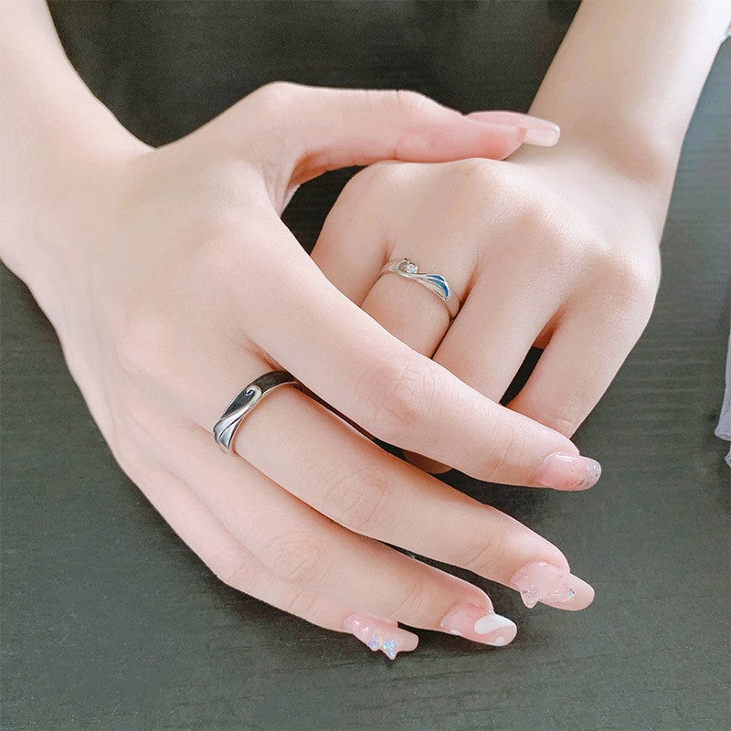 S925 Sterling Silver Phoenix Couple Ring — Adjustable