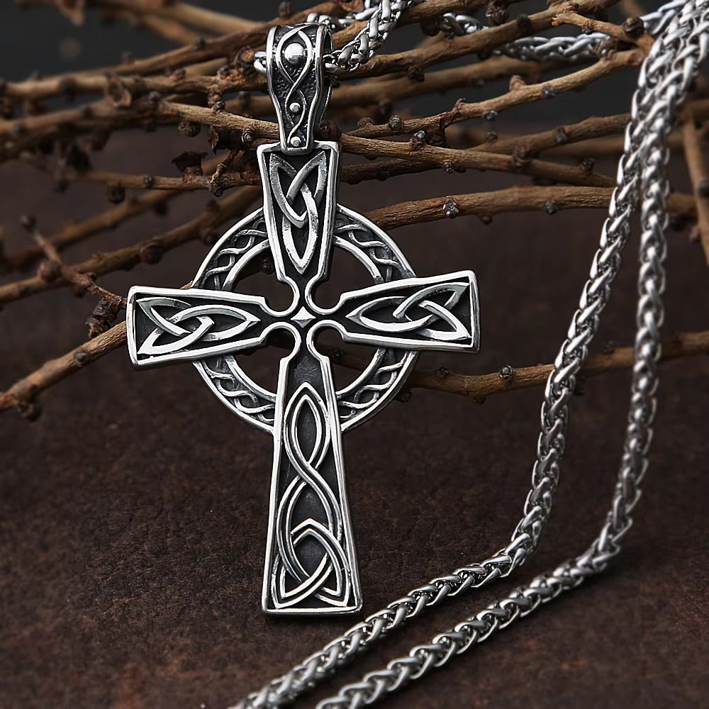 Celtic Cross Men's Pendant Necklace