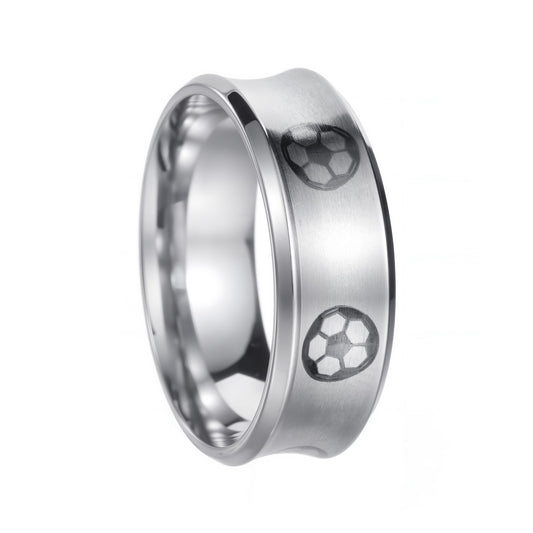 Planderful Football Ring Mens Steel Everyday Genie