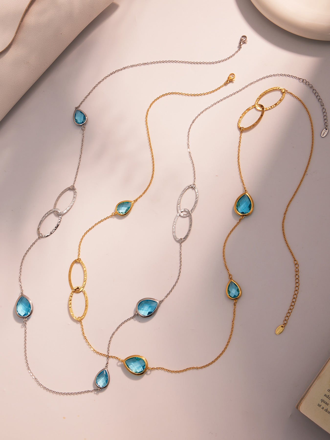 Planderful Everyday Genie Glass Stone Necklace For Women