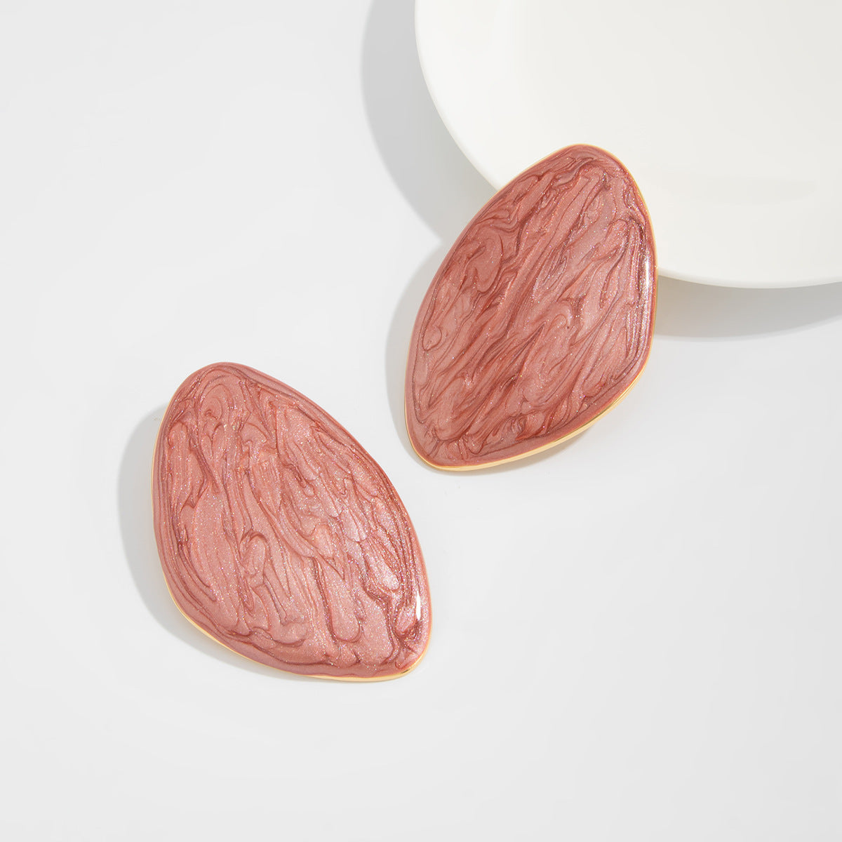 Planderful Smudged Oil Stud Earrings Bold Irregular Design for Women Vienna Verve Collection