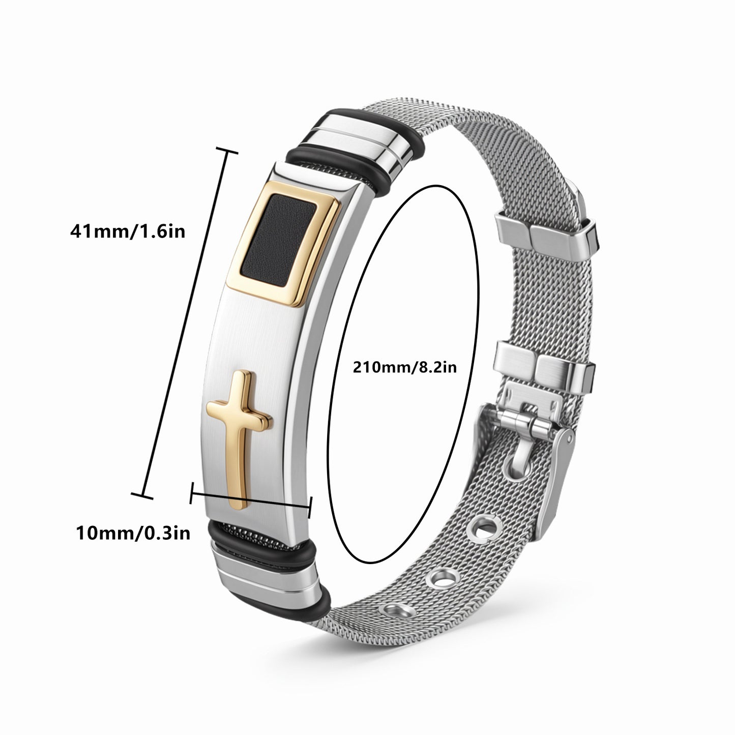 Stainless Steel Cross Bracelet Adjustable Unisex Premium Jewelry By Planderful Everyday Genie For Men And Women