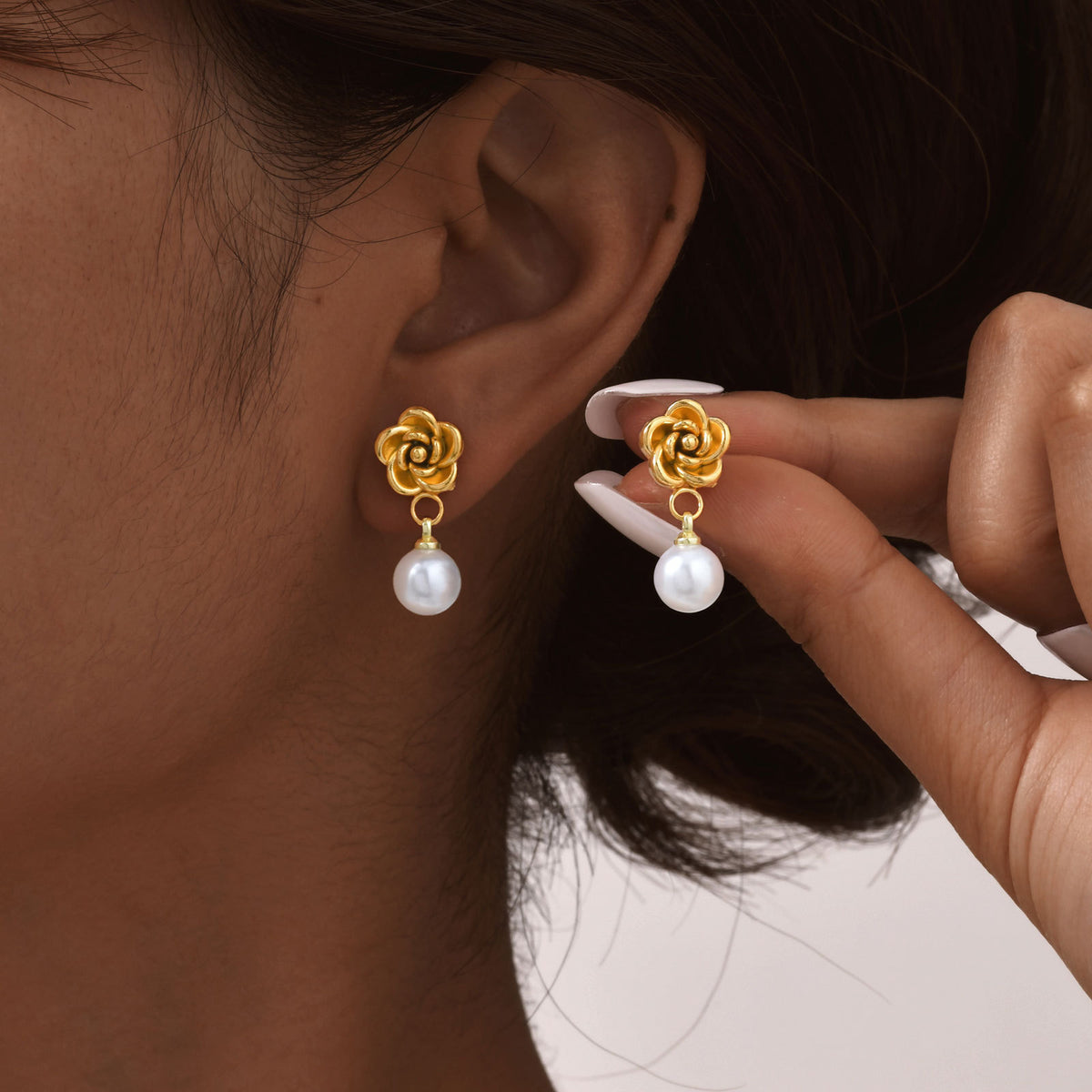Pearl Earrings — Gold-Tone Styles