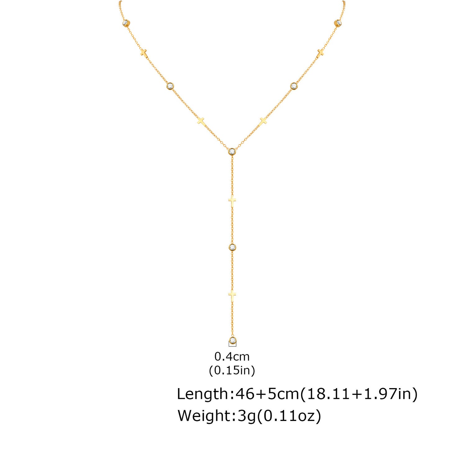 Style Lady Stainless Steel Tetragonal Star Cross Butterfly Heart Zircon Necklace