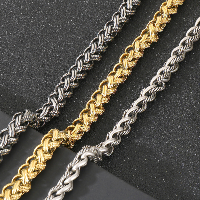 Planderful Personalized Mens Titanium Necklace Keel Chain