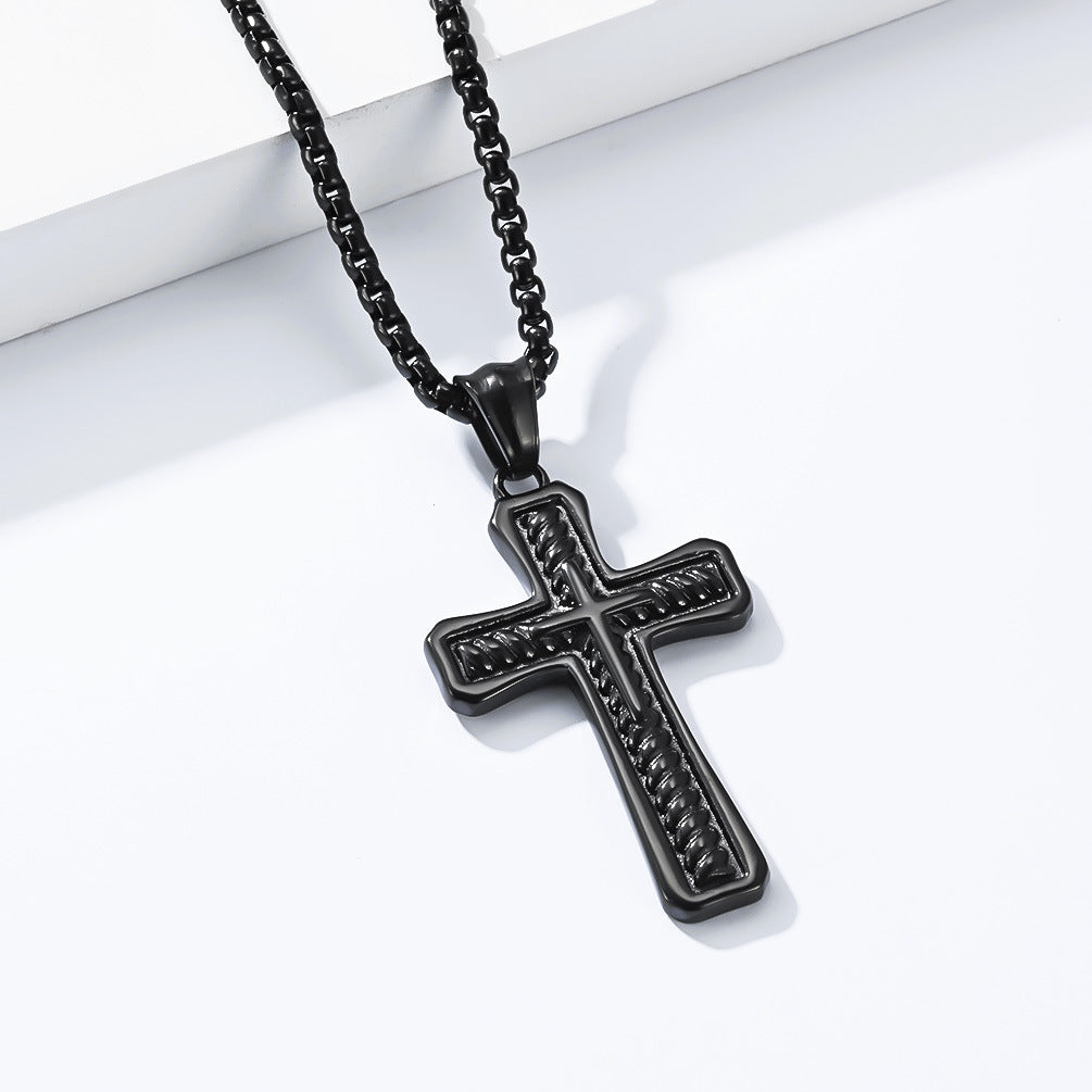Stainless Steel Cross Vintage Punk Necklace